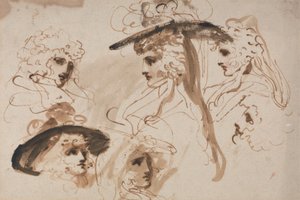 Studien für den Kopf einer Dame (Studien eines Frauenkopfes)