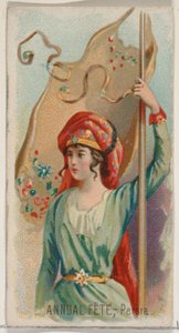 Jährliches Fest, Persien, aus der Feiertagsserie N80 für Duke-Zigaretten, 1890 von George S. Harris and Sons