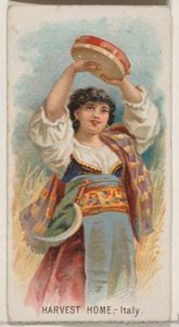 Erntefest, Italien, aus der Serie Holidays N80 für Duke-Zigarettenmarke, 1890
