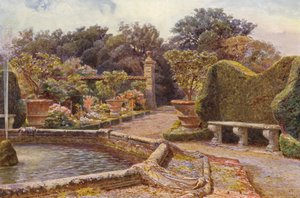 Italienische Gärten: Der Brunnen, Villa di Caniparola von George Samuel Elgood