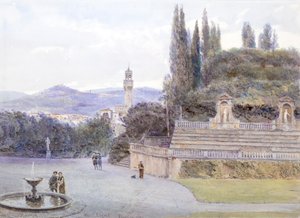 Die Boboli-Gärten, Pitti-Palast, Florenz von George Samuel Elgood