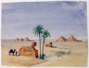 Sphinx und Pyramiden, Gizeh II, 1820-1876