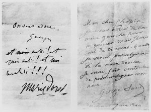 Zwei Briefe an Frederic Chopin (1810-49), Nohant, Juni 1844
