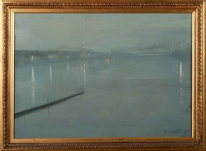 Dordrecht, Niederlande, bei Nacht von George Sauter