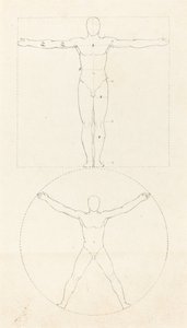 Kreis und Quadrat der menschlichen Figur