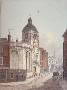 Kirche St. Benet Fink, Threadneedle Street, City of London, 1810 von George Shepherd