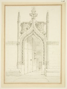 Tür des Vestraums von St. Mary Redcliffe, ca. 1812 von George Shepherd