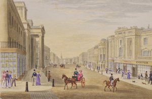 Regent Street, Blick nach Norden von der Hanover Street, ca. 1830