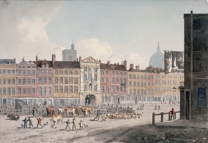 Smithfield Market, City of London, 1810 von George Shepherd