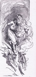 Brimo die wilde Hexenjägerin, aus Die Helden, veröffentlicht von George Allen und Unwin 1929