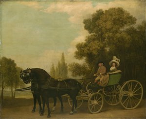 Ein Herr fährt eine Dame in einem Phaeton, 1787 von George Stubbs