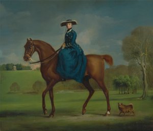 Die Gräfin von Coningsby im Kostüm der Charlton Jagd von George Stubbs