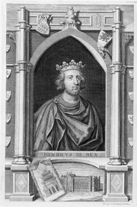 Heinrich III. (1207-72) König von England ab 1216, graviert vom Künstler