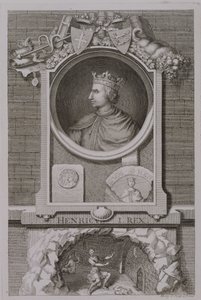 Heinrich I. (1068-1135) König von England ab 1100, graviert vom Künstler