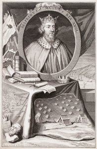 Porträt von Alfred dem Großen von George Vertue