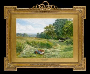Heuernte bei Leith Hill, Dorking, Surrey, 1860