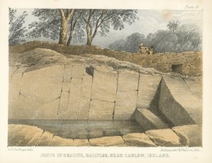 Fugen im Granit, Ballyloo, nahe Carlow, Irland
