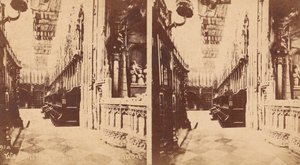 Gruppe von 5 Stereographien von Westminster Abbey, London, England