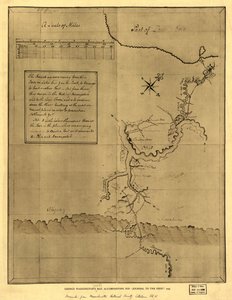 George Washingtons Karte, begleitend zu seinem "Journal to the Ohio", 1754. LOC 99446116 von George Washington