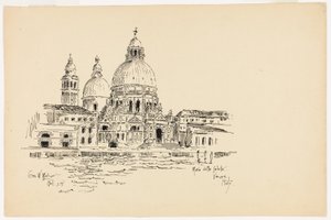 Santa Maria della Salute, Venedig, Italien, Reiseskizze von George Washington Maher