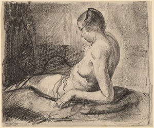 Nacktes Mädchen liegend, 1919