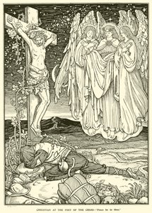 Christus am Fuß des Kreuzes