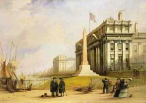 Der Bellot-Obelisk im Greenwich Hospital, London (England), ein Denkmal zur Erinnerung an den französischen Leutnant Joseph René Bellot, der 1853 bei der Suche nach der verlorenen Expedition von John Franklin (1756-1847) in der Arktis starb