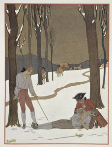 Das Duell zwischen Valmont und Danceny, Illustration aus 