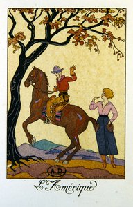 Amerika, Illustration für einen Kalender von 1921