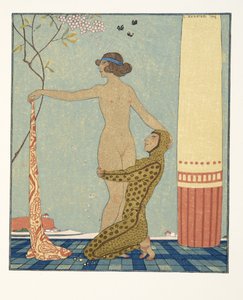 Bilitis, Illustration aus Les Chansons de Bilitis, von Pierre Louys, veröffentlicht 1922