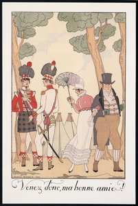 Falbalas et Fanfreluches, Almanach für 1923, Venez donc, Ma bonne amie, von George Barbier, Druck