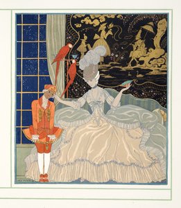 Die Gräfin aus Personages de Comedie, veröffentlicht 1922 von Georges Barbier