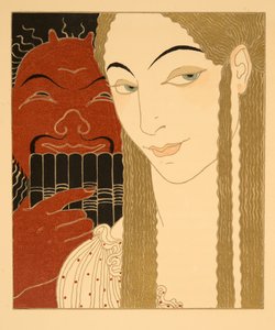 La Lettre, Illustration aus Les Chansons de Bilitis, von Pierre Louys, veröffentlicht 1922