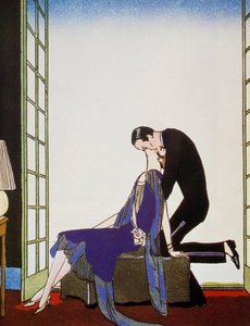Le Feu, Lithographie von George Barbier, aus Falbalas et Fanfreluches, Almanach des Modes Présentes, Passées et Futures