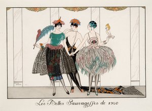 Les Belles Sauvagesses de 1920, Gravur von H. Reidel von Georges Barbier