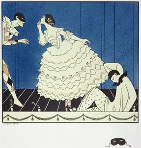 Tamara Karsavina als Columbine, Vaslav Nijinsky als Harlekin und Adolph Bolm als Pierrot in Fokines 