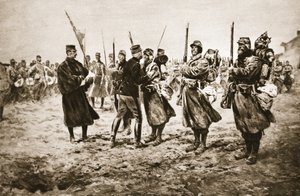 Ehrung der Tapferen an der Front: Ein französischer General verleiht die Militärmedaille, aus 