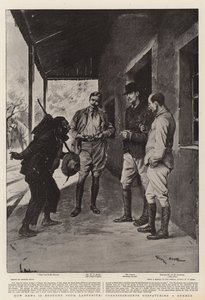 Wie Nachrichten aus Ladysmith gebracht werden, Korrespondenten schicken einen Läufer los von Georges Bertin Scott