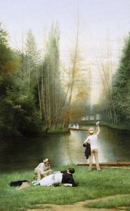 Flirt, 1885 von Georges Croegaert