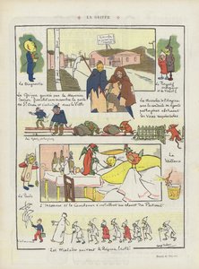 Die Grippe. Illustration für Le Rire von Georges Delaw