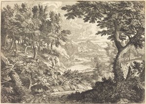 Landschaft mit Reisenden
