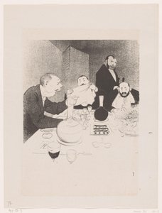 Männer am Tisch während eines Dinners von Georges Hermann Rene Paul