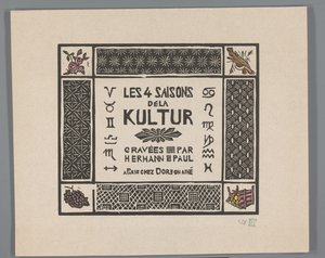Umschlag für vier Drucke der Schrecken des Ersten Weltkriegs von Georges Hermann Rene Paul