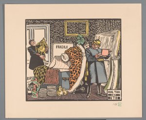 Soldaten plündern ein Haus von Georges Hermann Rene Paul