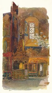 Innenansicht der Kirche St. Nikolaus, Jaroslawl, ca. 1900 von Georges Kossiakoff