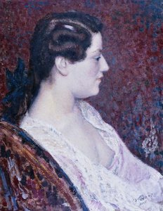Frau mit nackten Brüsten