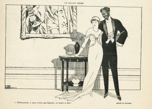 Illustration von Georges Leonnec (1881-1940) in Le Lire, 20/07/12 - Der galante Neger - Liebe, Xenophobie - Schwarz von Georges Leonnec