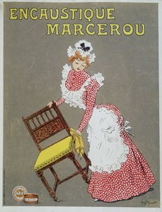 Werbung für Holzpolitur „Encaustic Marcerou“