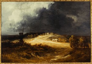 Mühlen in Montmartre, ca. 1830 von Georges Michel