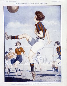 Frauenfußball - in "La Vie Parisienne" vom Feb. 1922 (Druck)